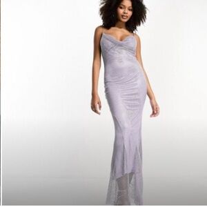 Lilac crystal maxi dress